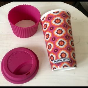 Jonathan Adler Dining - Jonathan Adler Floral Travel Mug w/Silicone Lid Jonathan Adler Dining - Jonathan Adler Floral Travel Mug w/Silicone Lid